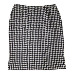 Houndstooth Wool Pencil Skirt By Charles Gray London Size 10 Old Money Academia